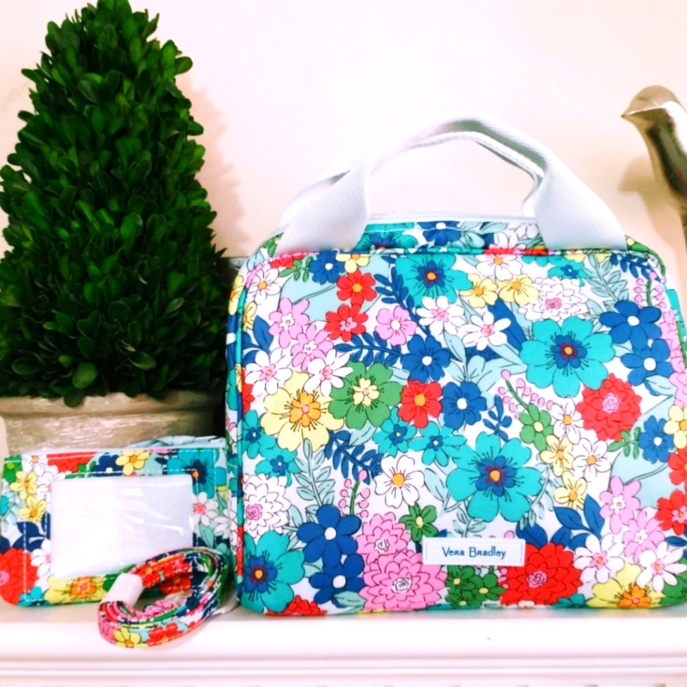 Vera Bradley Lunch Cooler, Zip ID Case & Lanyard Set